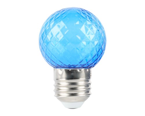 Лампа светодиодная Feron LB-385 Шарик синий прозрачный E27 1W 230V