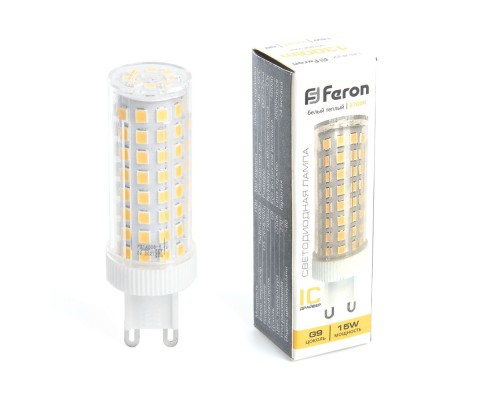 Лампа светодиодная Feron LB-437 G9 15W 175-265V 2700K