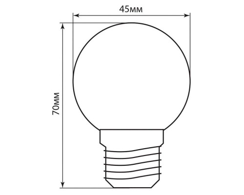 Светодиодная лампа Feron LB-37 1W 230V E27 6400K 70*45мм шарик (арт. 25115)