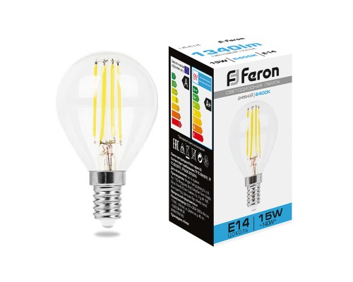 Лампа светодиодная Feron LB-515 Шарик E14 15W 230V 6400K