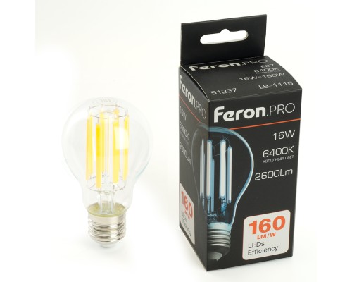 Лампа светодиодная Feron.PRO LB-1116 Шар E27 16W 175-265V 6400K