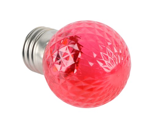 Лампа светодиодная Feron LB-385 Шарик красный прозрачный E27 1W 230V