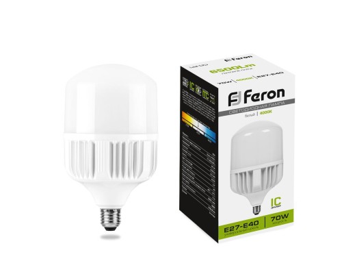 Светодиодная промышленная лампа Feron LB-65 (70W) 230V E27-E40 4000K 25822