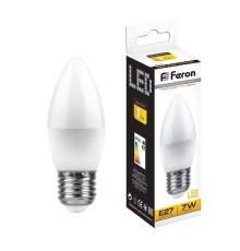 Лампа светодиодная Feron LB-97 Свеча E27 7W 2700K