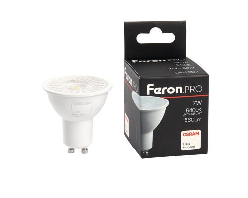 Лампа светодиодная Feron.PRO LB-1607 GU10 7W 6400K Лампа светодиодная Feron.PRO LB-1607 GU10 7W 6400K