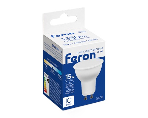 Лампа светодиодная Feron LB-965 MR16 GU10 15W 175-265V 4000K