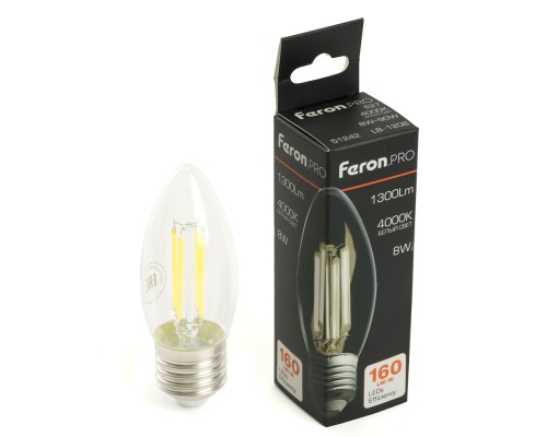 Лампа светодиодная Feron.PRO LB-1208 Свеча E27 8W 175-265V 4000K