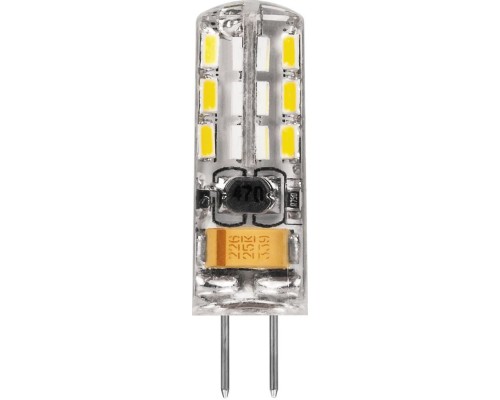 Лампа светодиодная Feron LB-420 24LED(2W) 12V G4 4000K капсула силикон