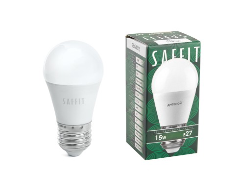 Лампа светодиодная SAFFIT SBG4515 Шарик E27 15W 6400K
