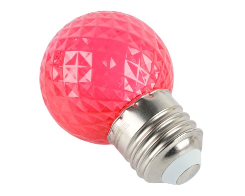 Лампа светодиодная Feron LB-385 Шарик красный прозрачный E27 1W 230V