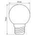 Светодиодная лампа Feron LB-37 1W 230V E27 зеленый 70*45мм шарик (арт. 25117)