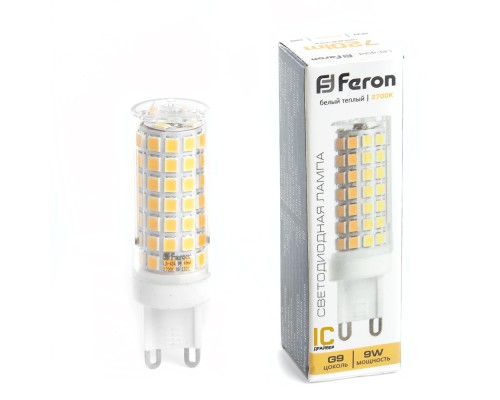 Лампа светодиодная Feron LB-434 G9 9W 175-265V 2700K