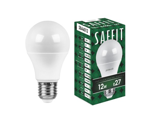 Лампа светодиодная SAFFIT SBA6012 Шар E27 12W 6400K