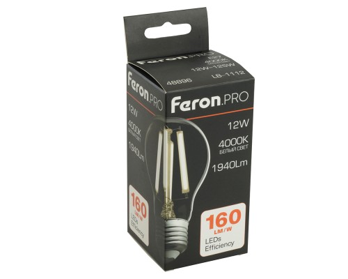 Лампа светодиодная Feron.PRO LB-1112 Шар E27 12W 175-265V 4000K