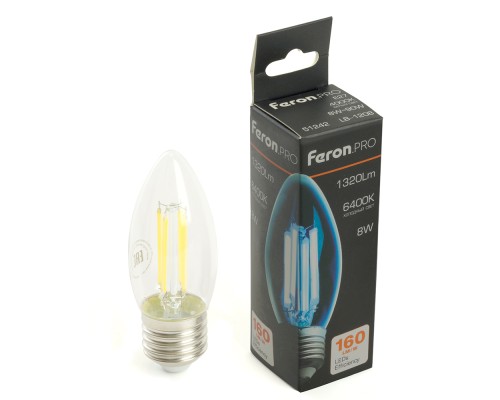 Лампа светодиодная Feron.PRO LB-1208 Свеча E27 8W 175-265V 6400K