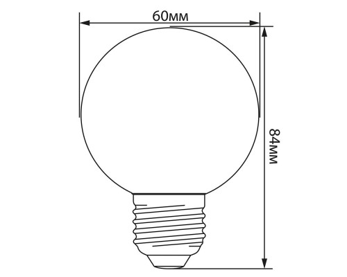 Лампа светодиодная Feron LB-371 Шар E27 3W 230V 6400K матовый