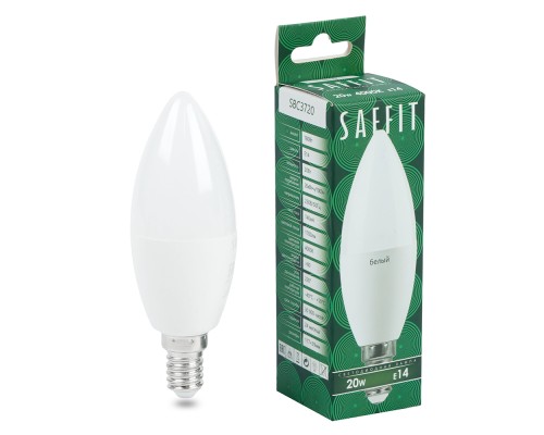 Лампа светодиодная SAFFIT SBC3720 Свеча E14 20W 230V 4000K