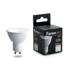 Лампа светодиодная Feron.PRO LB-1608 GU10 8W 2700K
