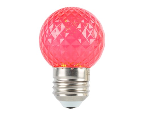 Лампа светодиодная Feron LB-385 Шарик красный прозрачный E27 1W 230V