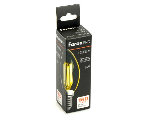 Лампа светодиодная Feron.PRO LB-1208 Свеча E14 8W 175-265V 2700K