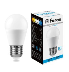 Лампа светодиодная Feron LB-950 Шарик E27 13W 175-265V 6400K