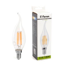 Лампа светодиодная Feron LB-718 Свеча на ветру E14 15W 230V 4000K