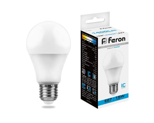 Лампа светодиодная Feron LB-94 Шар E27 15W 175-265V 6400K