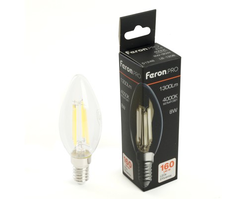 Лампа светодиодная Feron.PRO LB-1208 Свеча E14 8W 175-265V 4000K