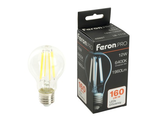 Лампа светодиодная Feron.PRO LB-1112 Шар E27 12W 175-265V 6400K