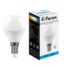 Лампа светодиодная Feron LB-95 Шарик E14 7W 6400K
