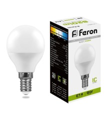 Лампа светодиодная Feron LB-550 Шарик E14 9W 4000K