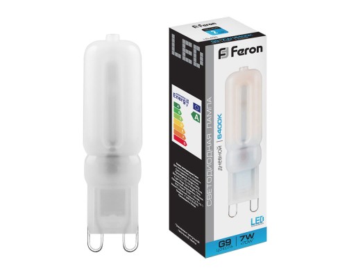 Лампа светодиодная капсула Feron LB-431 (7W) 230V G9 6400K 16x60мм 25757
