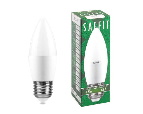 Лампа светодиодная SAFFIT SBC3715 Свеча E27 15W 4000K