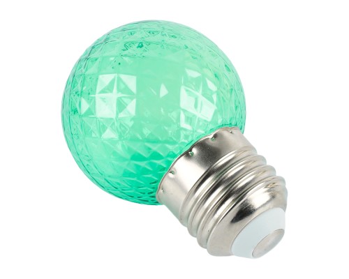 Лампа светодиодная Feron LB-385 Шарик зеленый прозрачный E27 1W 230V