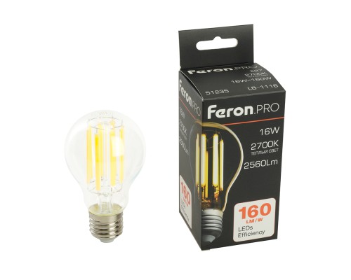 Лампа светодиодная Feron.PRO LB-1116 Шар E27 16W 175-265V 2700K