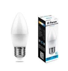 Лампа светодиодная Feron LB-97 Свеча E27 7W 6400K