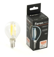 Лампа светодиодная Feron.PRO LB-1708 Шарик E14 1320LM 8W 175-265V 6400K