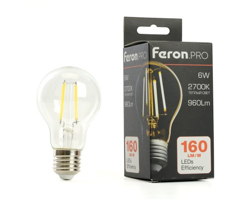 Лампа светодиодная Feron.PRO LB-1106 Шар E27 6W 175-265V 2700K