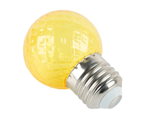 Лампа светодиодная Feron LB-385 Шарик желтый прозрачный E27 1W 230V