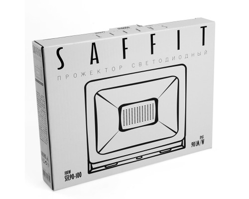 Светодиодный прожектор SAFFIT SFL90-100 IP65 100W 6400K черный