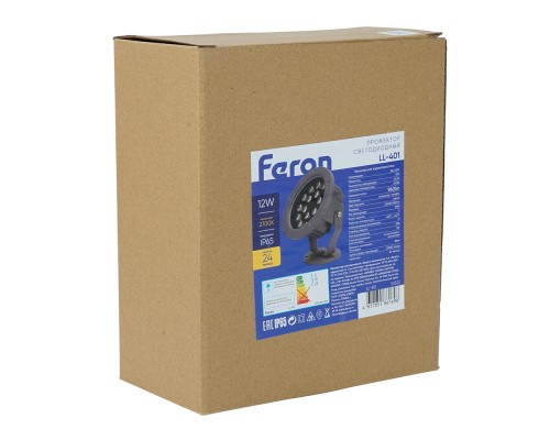 Светодиодный светильник ландшафтно-архитектурный Feron.One LL-401 185-235V 12W 2700K IP65