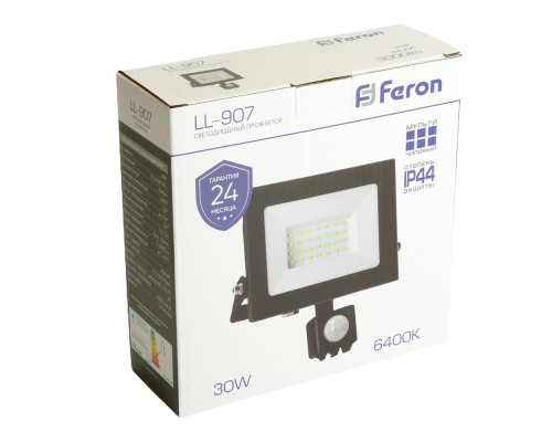 Светодиодный прожектор Feron с датчиком LL-908 IP44 50W 6400K