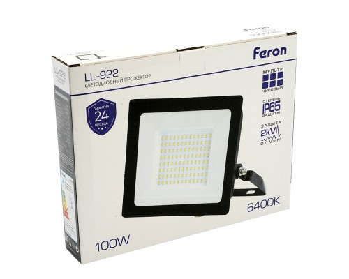 Светодиодный прожектор Feron LL-922 IP65 100W 6400K