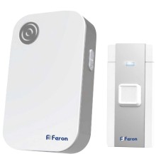 Звонок дверной беспроводной Feron E-372 Электрический 36 мелодий белый серый с питанием от батареек