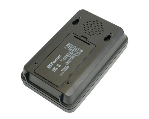 Звонок дверной беспроводной Feron E-381 Электрический 38 мелодий черный с питанием от батареек