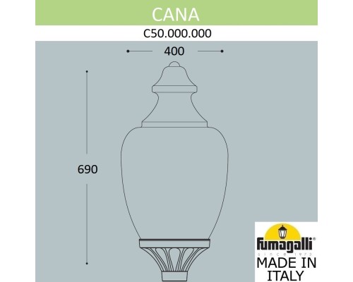 Уличный фонарь на столб FUMAGALLI CANA C50.000.000.AYE27