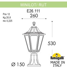 Ландшафтный фонарь FUMAGALLI MINILOT/RUT E26.111.000.VYE27