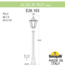 Садовый светильник-столбик FUMAGALLI ALOE`.R/RUT E26.163.000.VYF1R