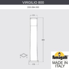 Садовый светильник-столбик FUMAGALLI VIRGILIO 800 DS3.564.000.WYF1R