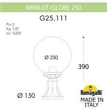Ландшафтный фонарь FUMAGALLI MINILOT/G250. G25.111.000.VYF1R